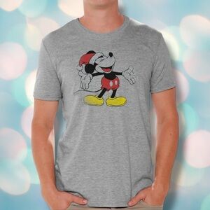Disney Gray Mickey Mouse Short Sleeve Tee